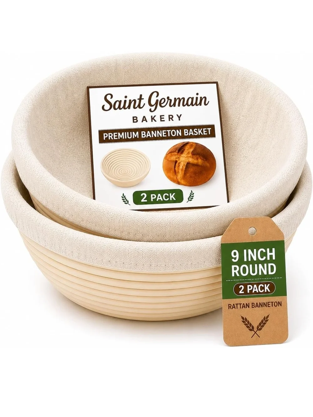 2 Pack Bread Baskets
